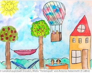 © Landeshauptstadt Dresden, Motiv &quot;Ferienspaß&quot; von Antonia Habermehl (9 Jahre)